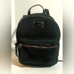 Kate spade black nylon backpack